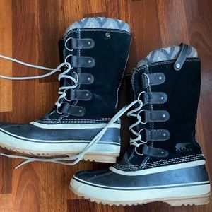 Sorel Black Grey Winter Boots